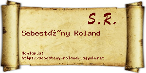 Sebestény Roland névjegykártya