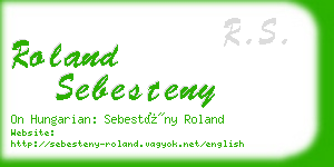 roland sebesteny business card